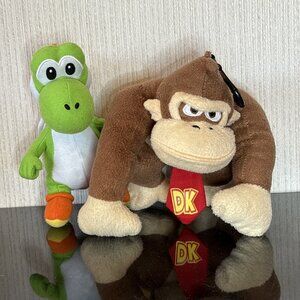 Super Mario Donkey Kong Yoshi Plush Lot Backpack Clip Keychain Nintendo Pocket